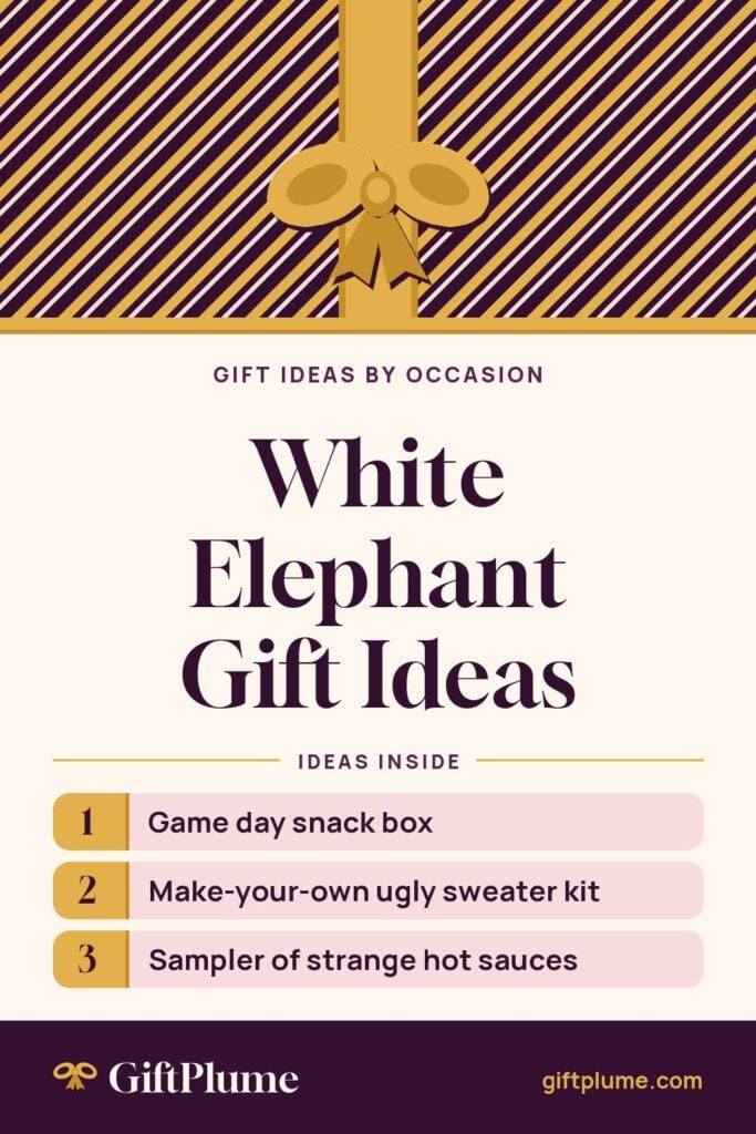 White Elephant Gift Ideas pin