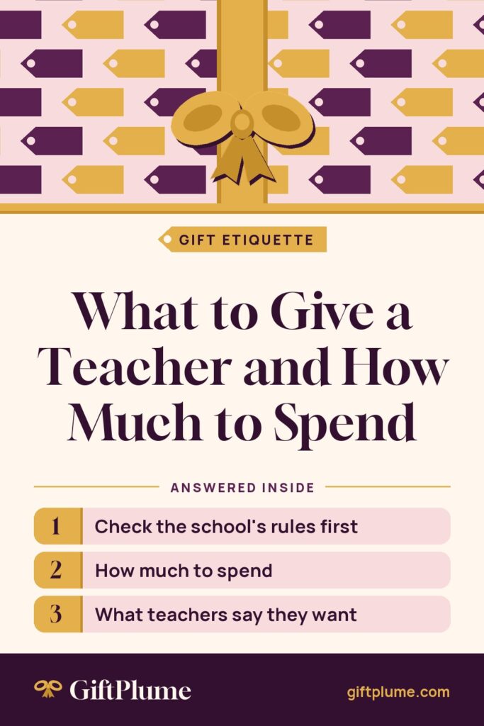 What to Give a Teacher and How Much to Spend pin