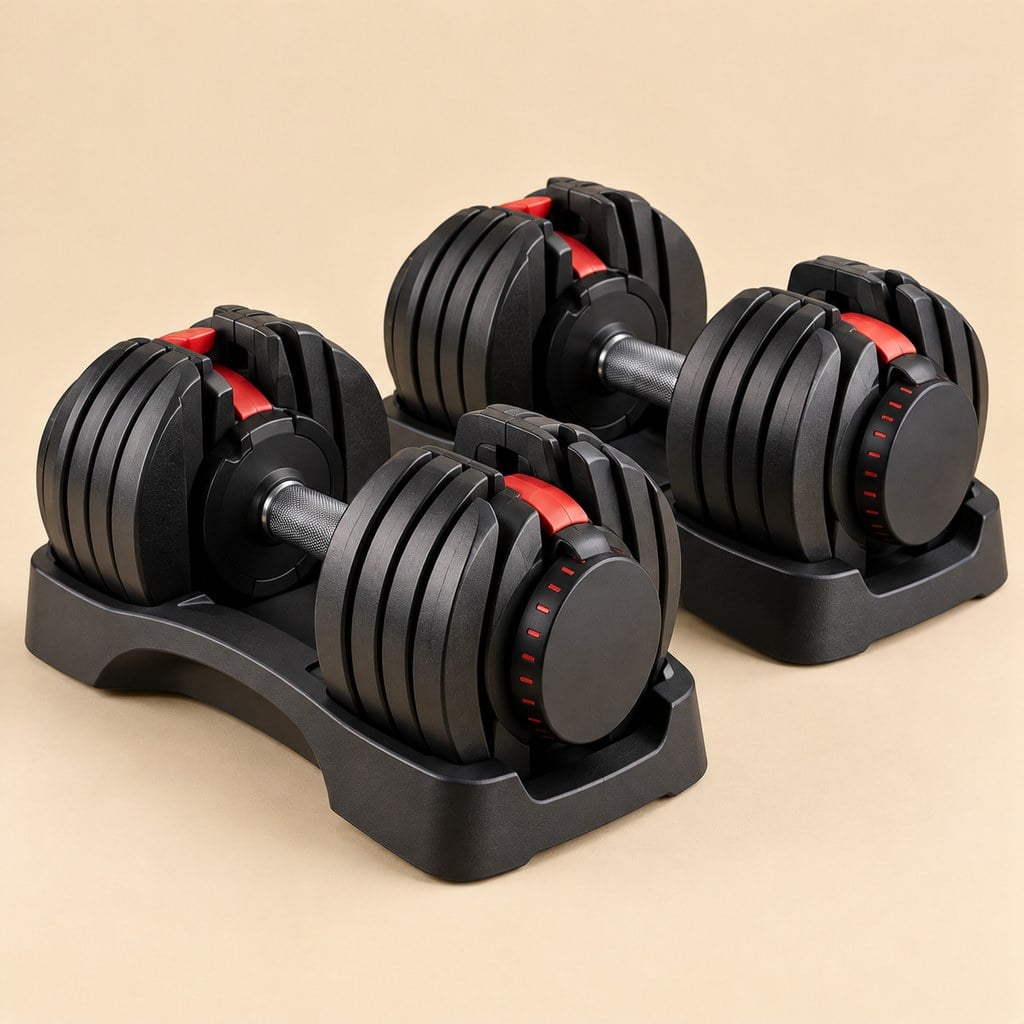 Adjustable dumbbell set