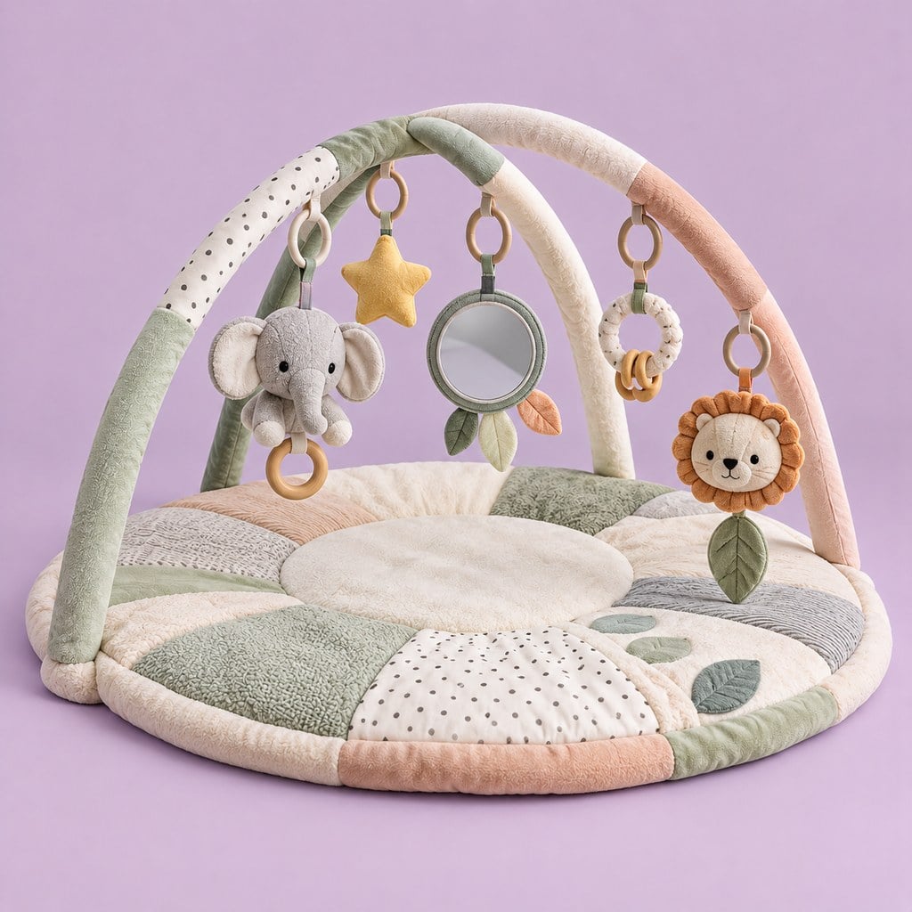 Baby play gym and mat