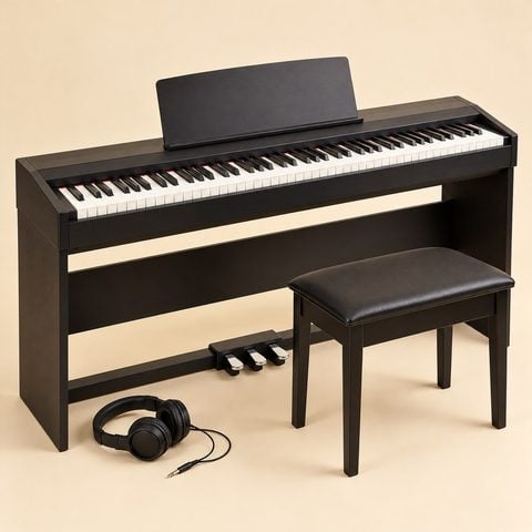 Digital piano with weighted keys