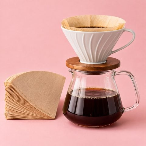 Pour-over coffee dripper and carafe