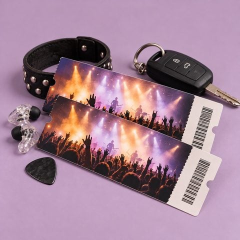 Tickets to see a favorite band live
