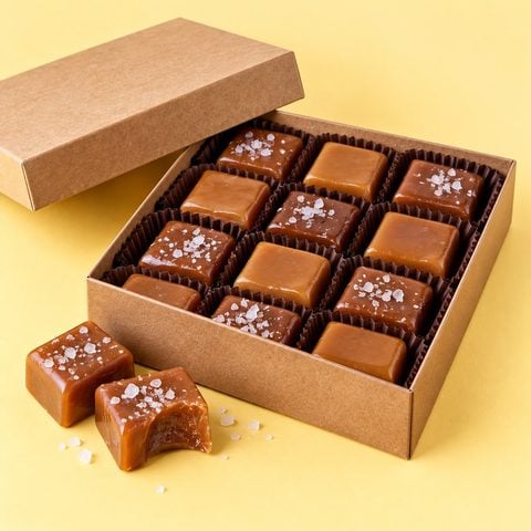 Box of handmade toffee or caramels