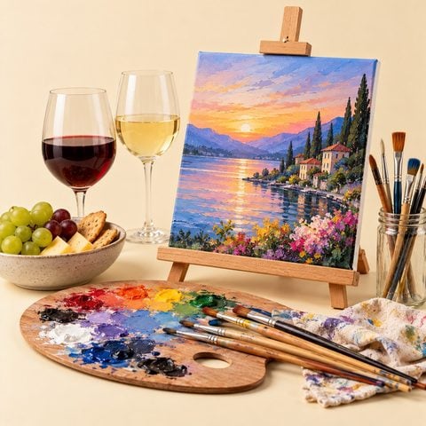 Paint-and-sip class